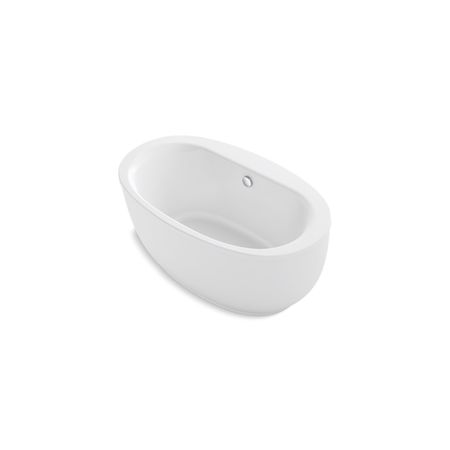 KOHLER Sunstruck 60 X 34 Oval Freest&ing Bath W/ Fluted Shroud & Center Drain 24002-0